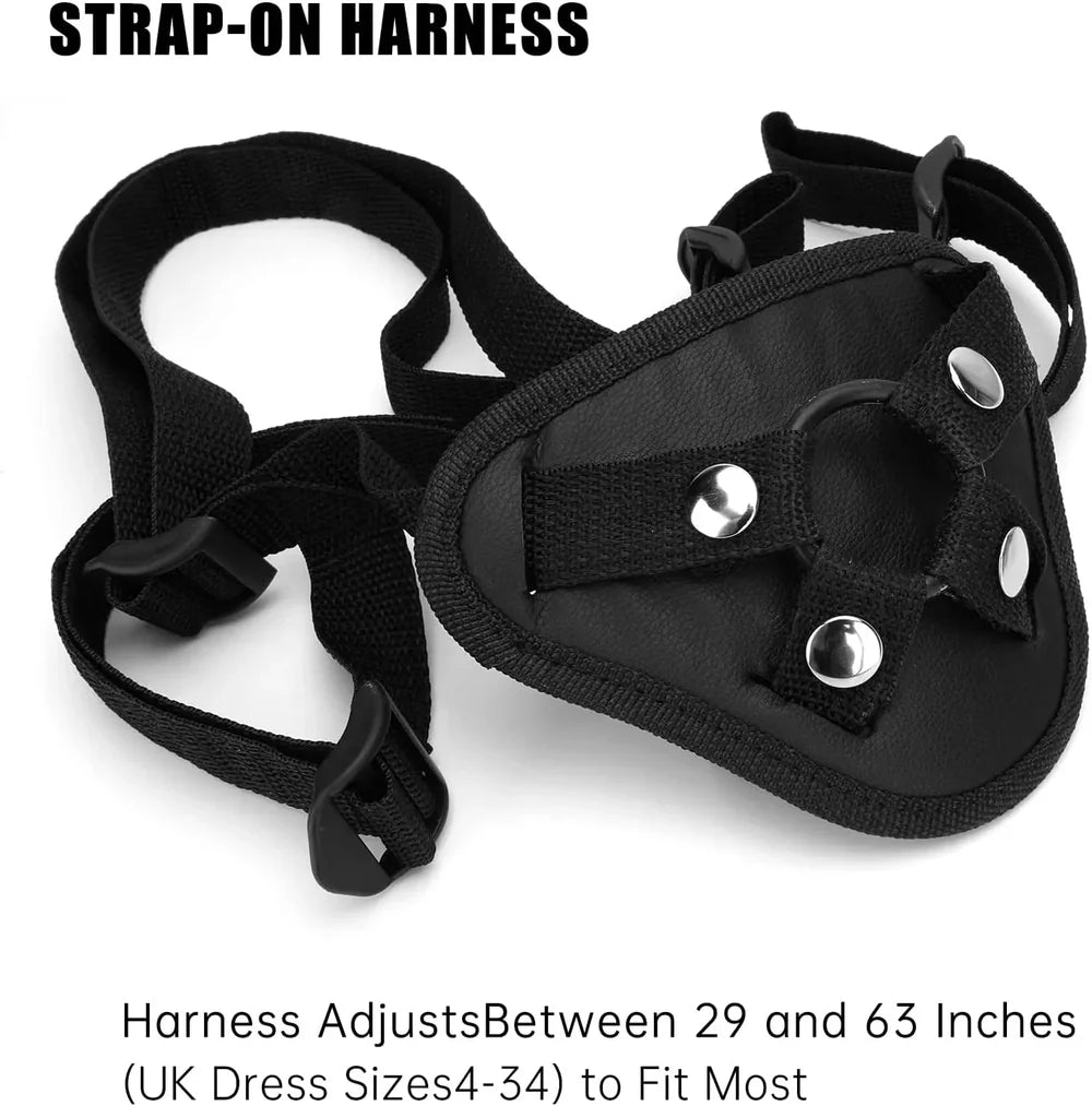 9 inch Strap on Dildo with Harness, Wearable Realistic Silicone Toy for Female