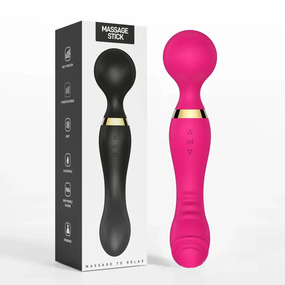 Double-Ended 2-in-1 Wand Vibrator ✨