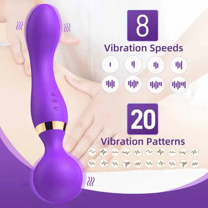 Double Ended 2 in 1 Wand Vibrator